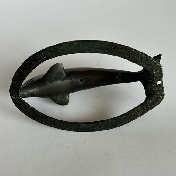 Vintage Metal Dolphin Door Knocker - Picture 8 of 9
